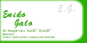 eniko galo business card
